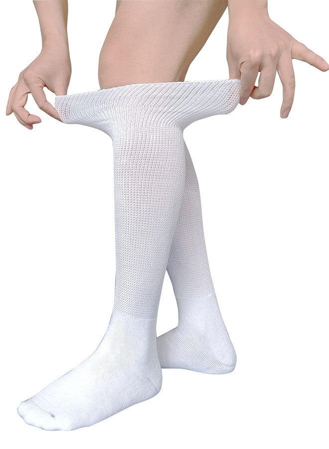 VEIGIKE Diabetic Edema Socks, Extra Wide Lymphedema Socks Walking boot sock, Bariatric Cast Sock for Men Women, 2 Pairs(white), One Size - Image 4